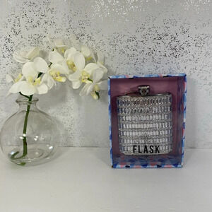 Eleven Gifts Stainless Steel Silver Crystal Flask